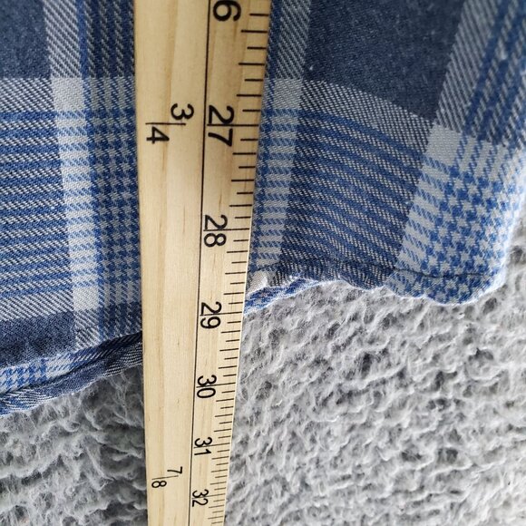 Hurley Shirt Mens Large Blue Plaid Long Sleeve Button Up - Picture 3 of 8